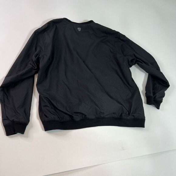 Nike Golf Windbreaker Men's XL Black Graph Pattern Elastic Cuffs Hem Zip Pockets - Picture 7 of 16